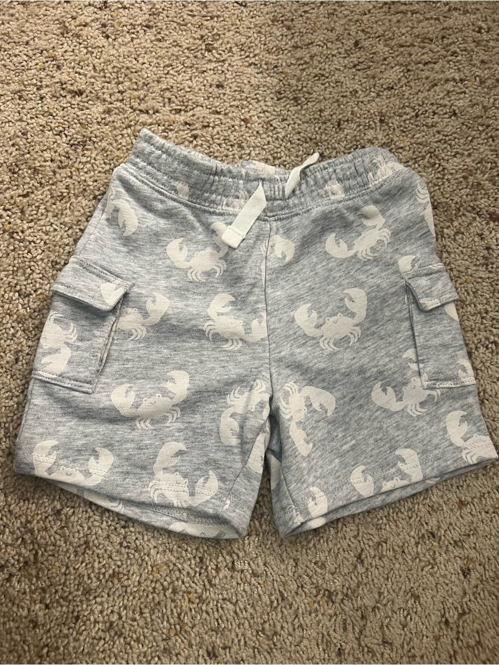 Garanimals Gray Crab-Print Cargo Shorts